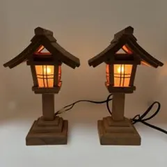 神具 木製春日灯篭（ケヤキ材） 2本立 電装式④ - メルカリ