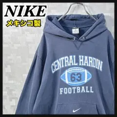 NIKE ナイキ パーカー スウェット メンズ XL ネイビー 紺色 アメフト