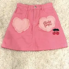 Shirley Temple さくらんぼ柄　スカート　ギンガムチェック　ロゴ