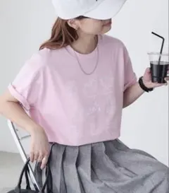 ☆完売品☆GILDANアソートロゴ オーバーサイズ プリントT プードル　L