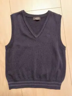 COMME CA ISM ニットベスト 130A ネイビー