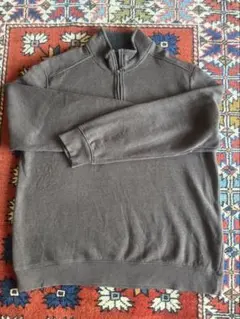 グレー ハーフジップ トレーナー L