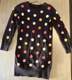 GapKids ドット柄 長袖ワンピース 130cm