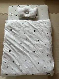 PUPPAPUPO ベビー布団セット 星柄　グレー　5点セット　ミニサイズのサムネイル