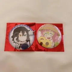 鬼滅の刃☆鬼滅の刃夏休み2021 缶バッジ2点セット 未使用　おばみつ