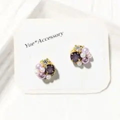 S-337　ハンドメイド☆ビジューピアス／イヤリング