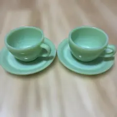 Fire-King ジェダイ カップ＆ソーサー 2客セット - メルカリ