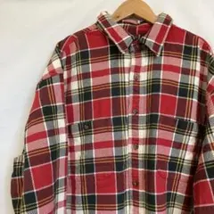 k*m様 A667T エディーバウアーアメリカ古着チェック柄長袖ヘビーネルシャツ