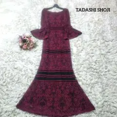 【美品♡アンミカさん着用】レア☆タダシショージ　ベルスリーブ刺繍ロングドレス