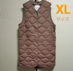 ユニクロ　ウルトラライトダウン　ロングベスト　ブラウン　XLサイズ