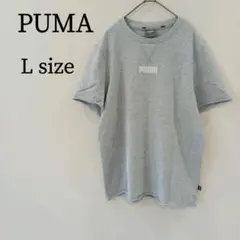 PUMA プーマ レディース トップス Tシャツ 半袖 グレー ロゴ入り L