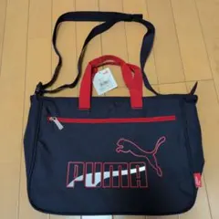 PUMA ショルダーバッグ ネイビー　レッド　レッスンバッグのサムネイル