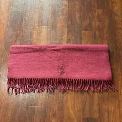 ワインレッド 肩掛ウール90% カシミヤ10%
