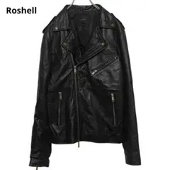 Roshell 本革 シングル ライダースジャケット 希少 L　643