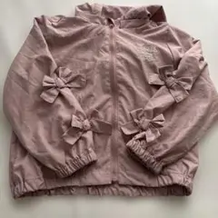 bebe リボン付きピンクジャケット フード付き