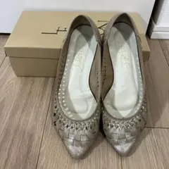 訳あり！ルタロン ポインテッドサシメッシュフラット パンプス 24.5