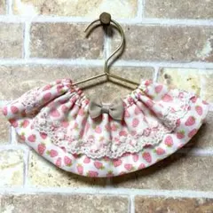 【ハンドメイド】ペット用フリルスタイ　ペットビブ　18-22センチ程度