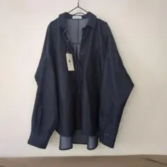 MONO-MART デニムシャツ ネイビー Mサイズのサムネイル
