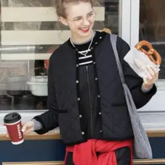 BONLECILL 2way ダイヤキルトノーカラージャケット フリーサイズ