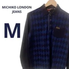 MICHIKO LONDON JEANS ネイビー 長袖ポロシャツ ゴルフウェアのサムネイル