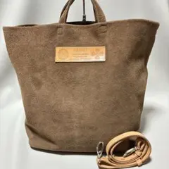 GANZO ガンゾ スエード トートバッグ 2WAY ショルダーバッグ A4可能