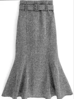 GRL ベルト付きツイードマーメイドスカート[ey004]