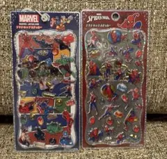 【正規品】プチドロップステッカー　スパイダーマン・マーベル ステッカー2点セット