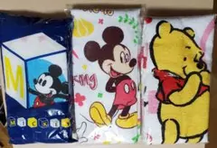【新品】フェイスタオル　3枚セット　ミッキーマウス　くまのプーさん