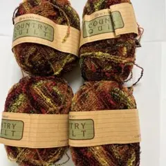 【現品限り】毛糸玉　リッチモアカントリーキルト4玉