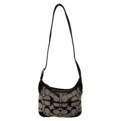 [鑑定済] COACH コーチ ワンショルダー シグネチャー ショートバッグ