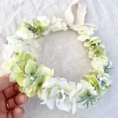 花冠　花かんむり《グリーン》40㎝　ベビー　キッズ　子供　こども
