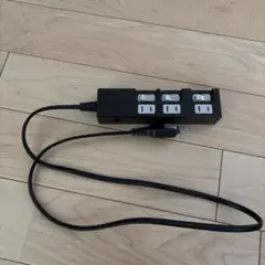 YAZAWA 電源タップ 3個口 個別スイッチ付き