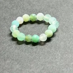 BR955 天然石 パワーストーン ビーズリング クリソプレーズ 3mmカット