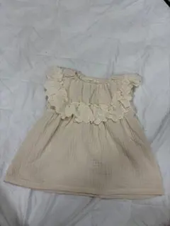 フリル付き ベビー ノースリーブ トップス 80cm