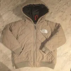 ノースフェイス 100cm ベージュ キルティングフードジャケット キッズ