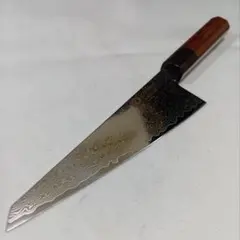 V金10号 牛刀 ダマスカス67層 包丁 21cm 滑り止めG10樹脂八角柄 - メルカリ