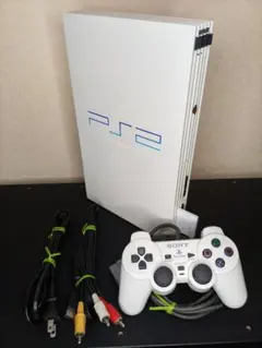 【メンテ済】プレステ2 セラミックホワイト SCPH-55000 GT