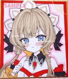 ファンアート 原神 サンドローネ 女の子 手描き イラスト 原画 色紙