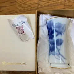 【新品未使用】箱付き　大倉陶園　金縁高級花瓶　15cmのサムネイル