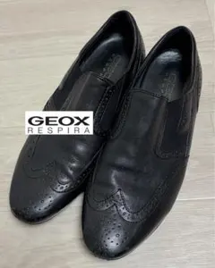 GEOX レザースリッポン ブラック 40 本革 ドレスシューズ ビジネスのサムネイル