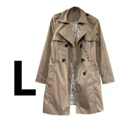 ベージュ　スプリングコート　レディース　ベージュ　L