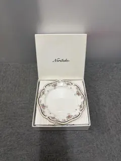 Noritake 花柄波型皿 3枚セット 箱付き