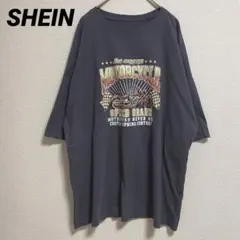 st122 SHEIN メンズ 半袖 Tシャツ トップス プリント グレー