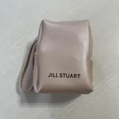 JILLSTUART ピンクレザー調ポーチ　ストラップ付き