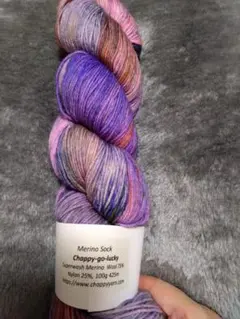 chappy yarn様 Merino Sock パープル系