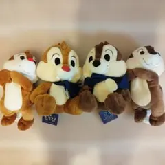 【新品・未使用】ディズニー チップ＆デール　ぬいぐるみ　4点セット