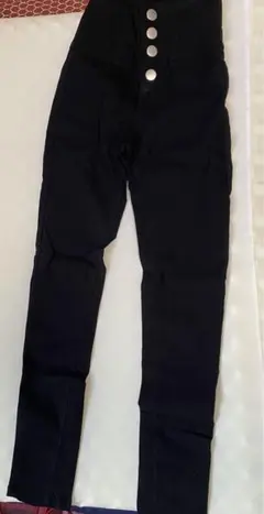 黒ハイウエストスキニーパンツ M ストレッチ