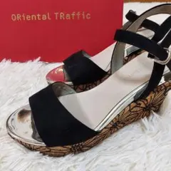 Oriental Traffic 花柄厚底　ウエッジソール　M