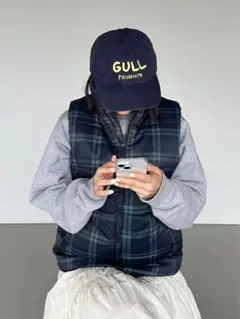 チェックダウンベスト Mサイズ pomme nole crammy