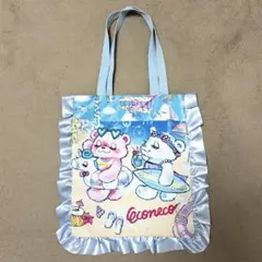 ECONECO エコネコ フリルトートバッグ 水色のサムネイル